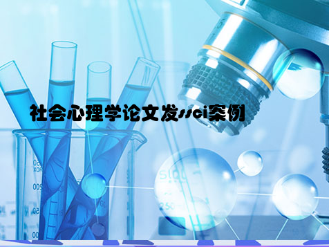 社会心理学论文发ssci案例